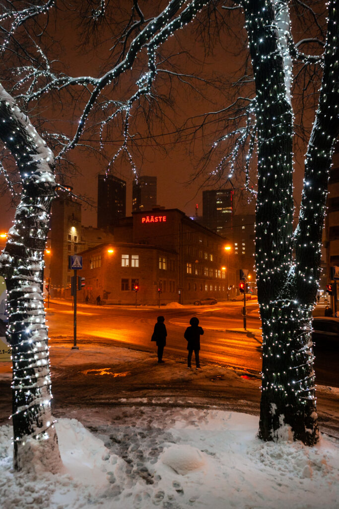 Tallinn, tänav, tänafoto, valgus, pääste, inimene, foto, tänaval, lumi, talv